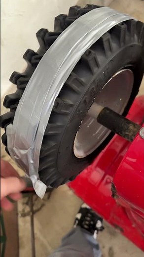 Easy fix for a snow blower tire that came lose or went flat and won’t refill with air!