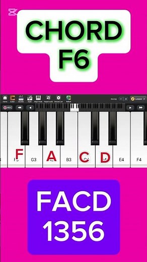 F6 Chord On Piano For Beginners| #short#youtubeshorts #piano #music #song #sixchord