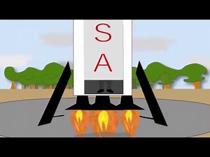 Animated_Illustrated | Rocket Man - Cartoon Rocket Launch