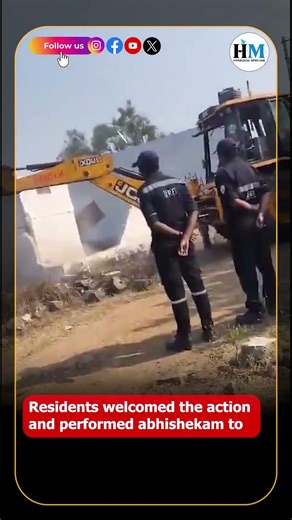 HYDRAA Demolishes Illegal Structures in Abdullapurmet 🚧 #hyderabadmail #hydraa #encroachments #news