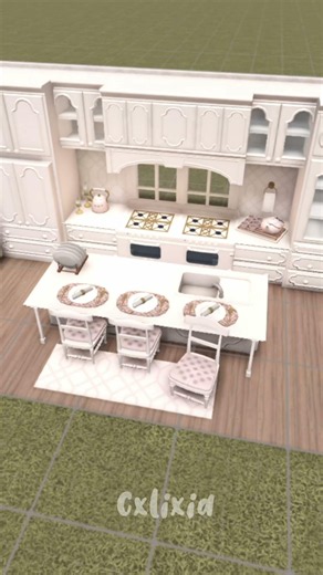 bloxburg blush summer kitchen build idea #shorts #bloxburg #bloxburgbuild #roblox #bloxburghouse
