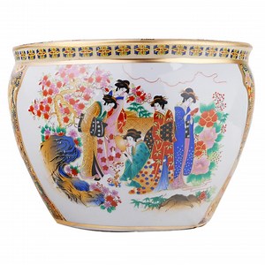 Chinese Porcelain 2 Panel Fishbowl Planters in Satsuma Geishas - Etsy