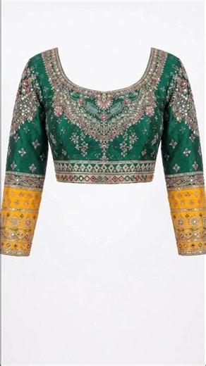 Royal Green-Yellow Silk Lehenga Set 👑 | Complete Traditional Festive Look #fashion #lehenga #viral