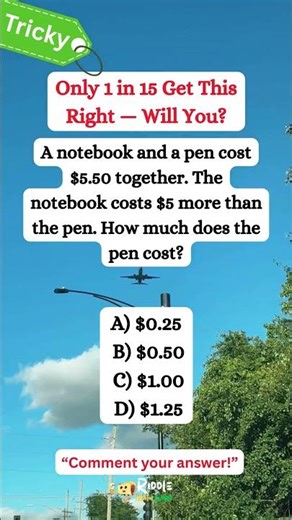 Can You Solve the Notebook & Pen Puzzle? Only 5% Get It Right! #shorts #math #riddlemathworld