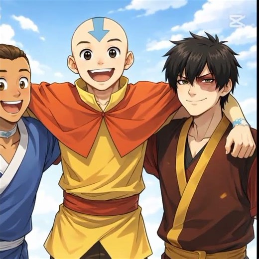 aang x katara x soki x sokka x toph x zuko