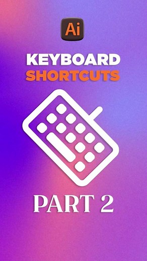 Let`s Design on Instagram: "Keyboard Shortcuts in adobe illustrator part 2 DM for Promotions and Commission work Make sure to Save post & Follow the reel #adobeillustrator #illustratorbasics #adobe #adobedesign #graphicdesign #graphicdesigner #uiux #letsdesign #logodesign #adobeillustratortutorial"
