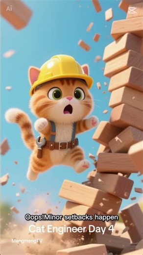 Cat Engineer Series - Day 4 “our feline friend is planning bigger moves—strategy is everything”#cat