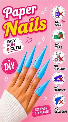 Origami nails #origami #papernails#shorts