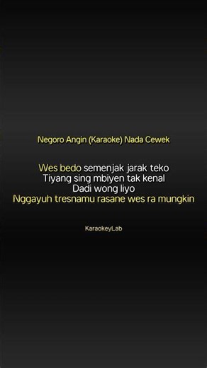 NEGORO ANGIN (Karaoke Dangdut Koplo Nada Wanita/Cewek) Instrumental dengan Lirik tanpa Vokal