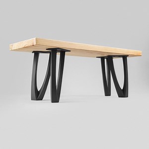 Metal Bench Legs, Flowyline Design, Handmade Steel Furniture Legs, Set of 4 - Etsy