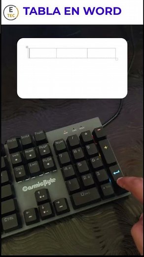 ⌨️ Aprende a Insertar una Tabla en Word Usando Solo el Teclado (Truco Rápido). #word #ofimática