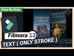 Add Text with only Stroke or Outline | Filmora 12 & 13 Tutorial