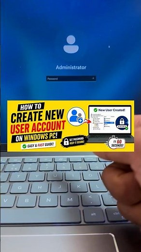 How to Create a New User Account on Windows in 60 Seconds! #pctipsandtricks #howto #window11 #shorts