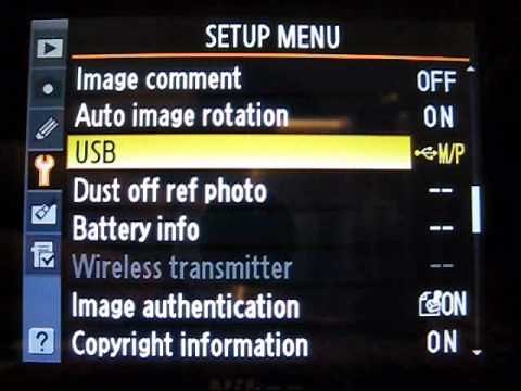D40 and D300 change USB mode .wmv