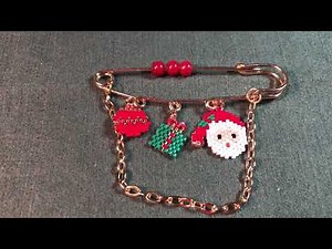 DIY Christmas Kilt Pin Jewelry | Miyuki Brick Stitch Santa & Tree Tutorial 🎄✨