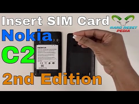 Nokia C2 2nd Edition Insert The SIM Card