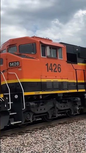 BNSF SD60M Triclops leads local!