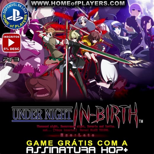 █ UNDER NIGHT In-Birth EXE:LATE ─ PS3 █ ‼Game GRÁTIS na Assinatura HOP ‼ ─ ▬ Compre por WhatsApp (Desconto 5% no PIX) * 📱 / 🖥️ https://wa.me/5511971138355 ─ 😄 #HomeOfPlayers #HomeOfPlayersGames #psn #playstation #jogospsn #ps3 #playstation3 #PS3Jogos #VendaDeJogosPS3 #JogosPS3Usados #CompreJogosPS3 😁 #GrandTheftAutoVPS3 #GranTurismo5PS3 #TheLastofUsPS3 #Uncharted3PS3 #Uncharted2PS3 #MetalGearSolid4PS3 #BatmanArkhamCityPS3 #GodofWar3PS3 #GranTurismo6PS3 #CallofDutyModernWarfare2PS3 #Uncharted