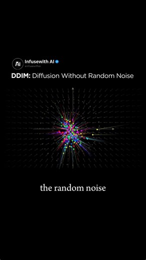 Artificial Intelligence | AI on Instagram: "Denoising Diffusion Implicit Models (DDIM) are a variant of diffusion models that aim to speed up sampling while maintaining high-quality results. In standard Denoising Diffusion Probabilistic Models (DDPM), data generation requires many small iterative denoising steps, often hundreds or even thousands, making the process slow. DDIM modifies the sampling process by introducing a new formulation that follows a deterministic trajectory through the latent