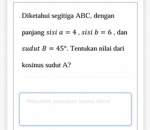 Given triangle ABC, with a = 4, b = 6, and \angle B = 45^\circ.... | Filo