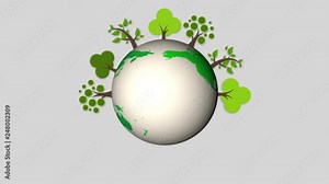 Motion graphic flat animation footage. Save Earth Planet World Concept. World environment day. ecology friendly