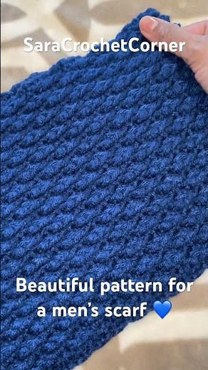 A beautiful pattern for a men’s scarf!! 💙