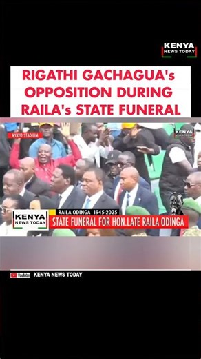 RIGATHI GACHAGUA's OPPOSITION DURING RAILA's STATE FUNERAL #raila #trending #railaodingafuneral