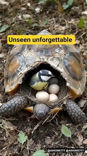 Amazing Bird Nest Hidden Under a Turtle 🐢🐦 | Unbelievable Nature Moment