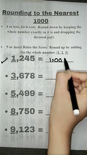 Rounding to the Nearest Thousand Made Simple | Math Tricks #mathlessons #shorts