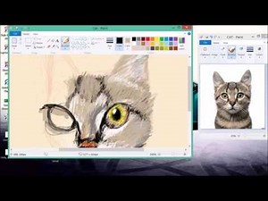 Amazing Microsoft Paint Speed Art: Cat