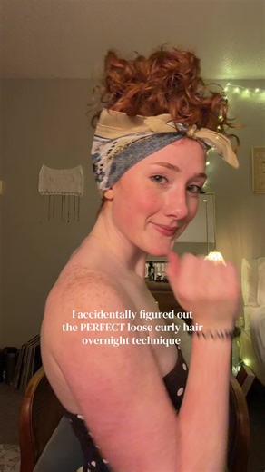 I FINALLY FIGURED IT OUT!!! I’ve been struggling with this for months, if you don’t really love bonnets, scarves or other popular curly hair sleeping/overnight methods for one reason or another, me too. I find my hair flattens because my curls are pretty loose so I need more structure, but comfortable structure. I pulled all of my favorite things from different routines I have tried and made this!! I didn’t expect it to actually work so well but I’m glad it did, try it out and let me know if you