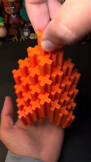 3D-Printed Slime Fidget Toy: Cross geometric Block.