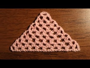 crochet mesh triangle shawl