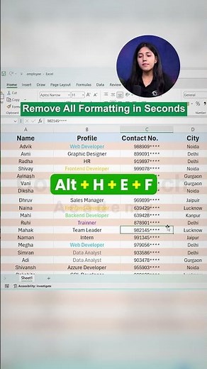 Remove All Formatting in MS Excel l Computer Tech Academy