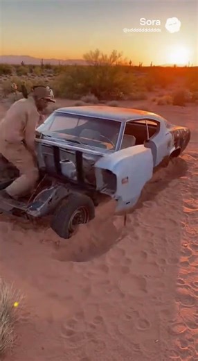 1960s Muscle Car Full Restoration in Desert | Ultra Realistic 2X Speed ASMR Rebuild #wildlife