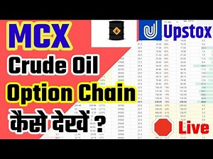 Upstox me crude oil option chain kaise dekhe ! mcx crude oil option chain ! commodity optiontrading