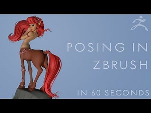 How to POSE your MODEL in Zbrush - 60 Second Tutorial