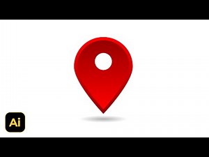 How to draw 3D Map Pins - Adobe Illustrator Tutorial