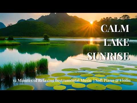 Calm Lake Sunrise | Gentle Piano Music for Deep Relaxation & Peaceful Focus (12 Minutes)