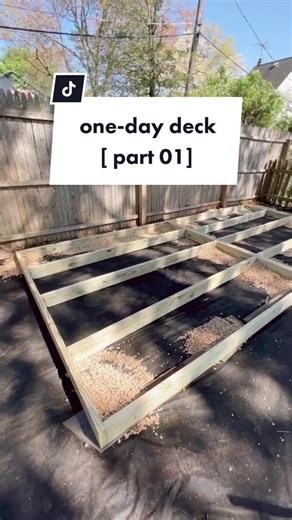 Reply to @caranewhart easy diy floating deck #diyproject #patiomakeover #deck #homereno #renovation #diytok
