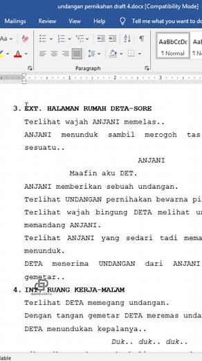 nulis script di ms word part 4.. #screenplay #script #filmscript #filmmaking #microsoft #word