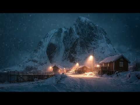 Deep, Restful Sleep ❄️ Calming Arctic Fjord Snowstorm Sounds for Total Relaxation