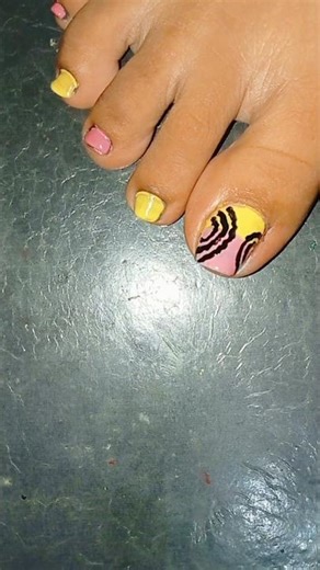 Try this beautiful foot nail art design #shortsvideo