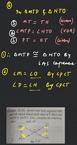 Figure 25.20 , shows two line segments \mathrm{MN} and OP which... | Filo