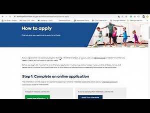 Working With Children Application Process