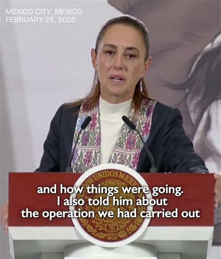 Sheinbaum reports her phone talks with Trump after the death of Mexico drug lord