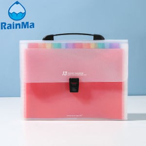 [Hot Item] A4 Size Expanding Document Waterproof File Folder with 13 Pocket Colorful Index Inner Buckle Closure