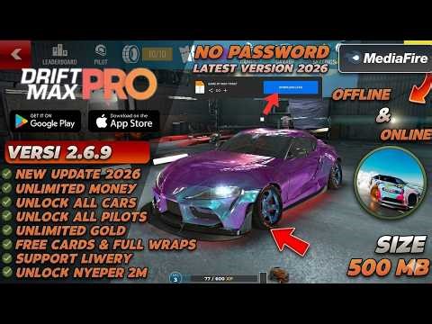 🔥 Drift Max Pro 2.6.9 MOD APK (2026) | Unlimited Money + Gold + All Cars Unlocked 🏎️