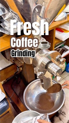 Fresh Coffee Grinding Machine in Action ☕ | Satisfying Coffee Grinding Process #coffee #kopi #shorts