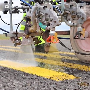 This paint-spraying machine makes adding stripes to roads and parking lots more efficient than ever 👏 | In The Know Innovation